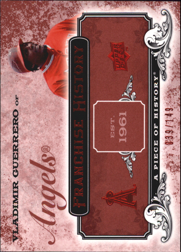 2008 UD A Piece of History Franchise History Red #FH26 Vladimir Guerrero