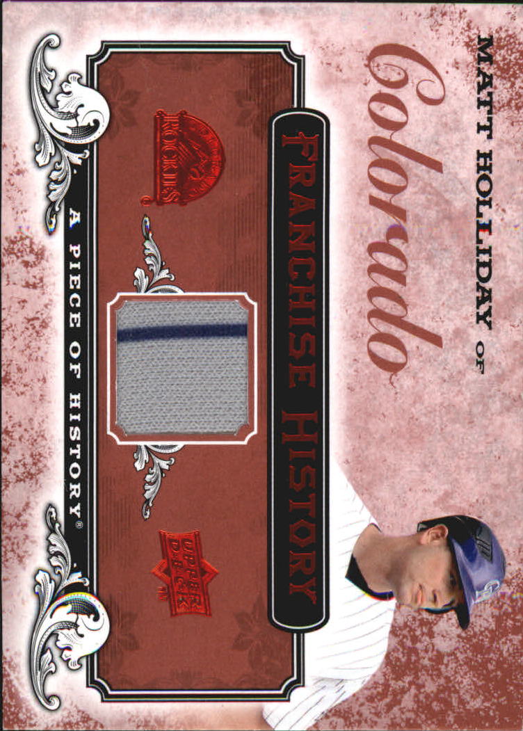 2008 UD A Piece of History Franchise History Jersey Red #FH18 Matt Holliday
