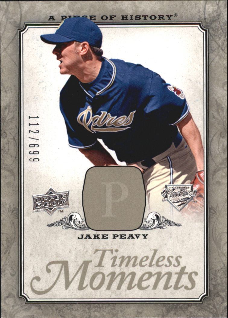 2008 UD A Piece of History Timeless Moments #42 Jake Peavy