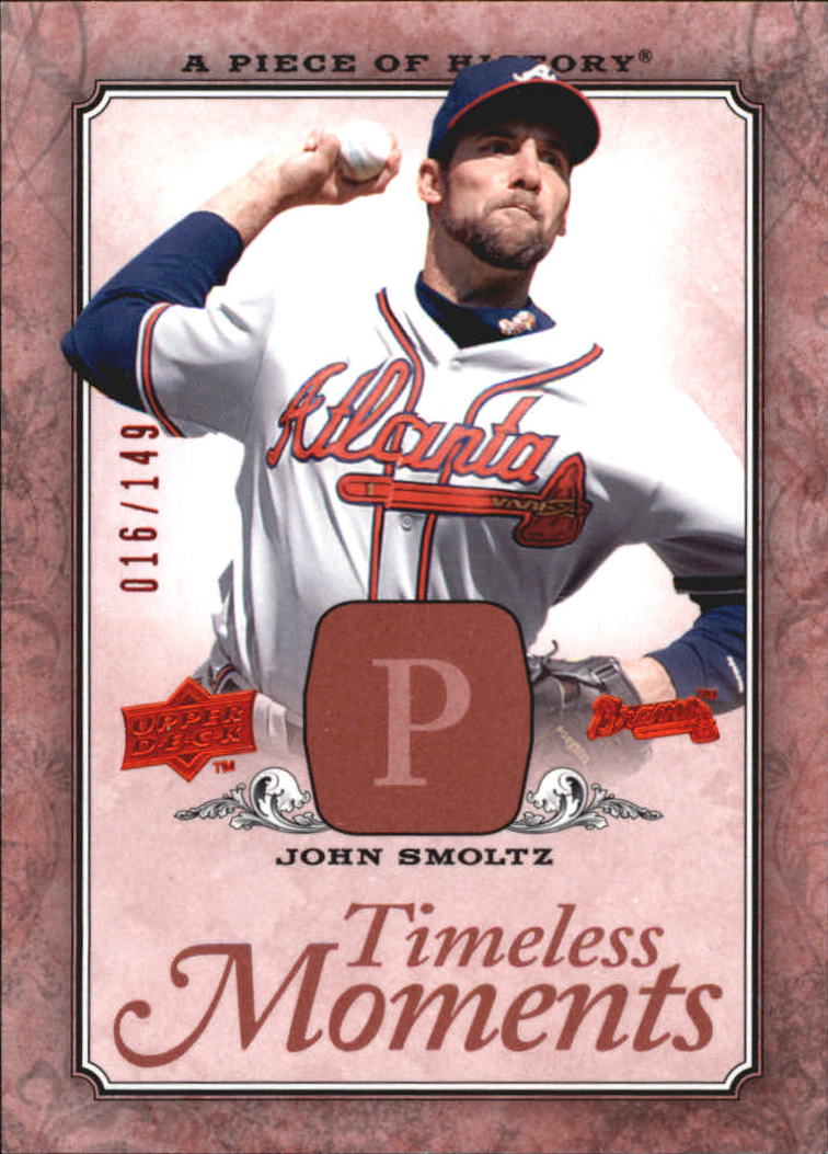 2008 UD A Piece of History Timeless Moments Red #3 John Smoltz
