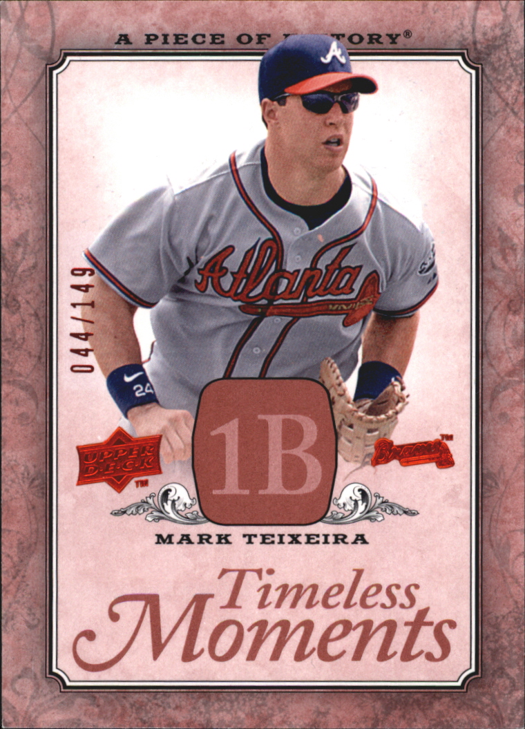2008 UD A Piece of History Timeless Moments Red #5 Mark Teixeira