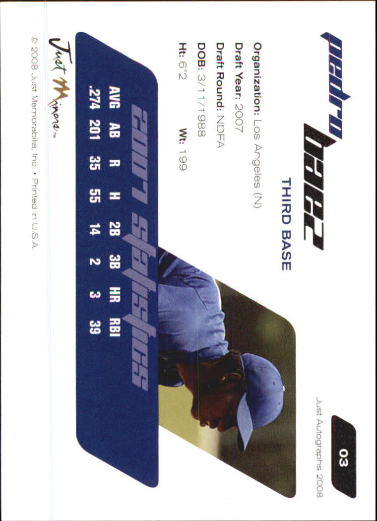 B6603- 2008 Just Autographs Baseball Card #s 1-80 -You Pick- 15+ FREE US SHIP - Picture 7 of 159
