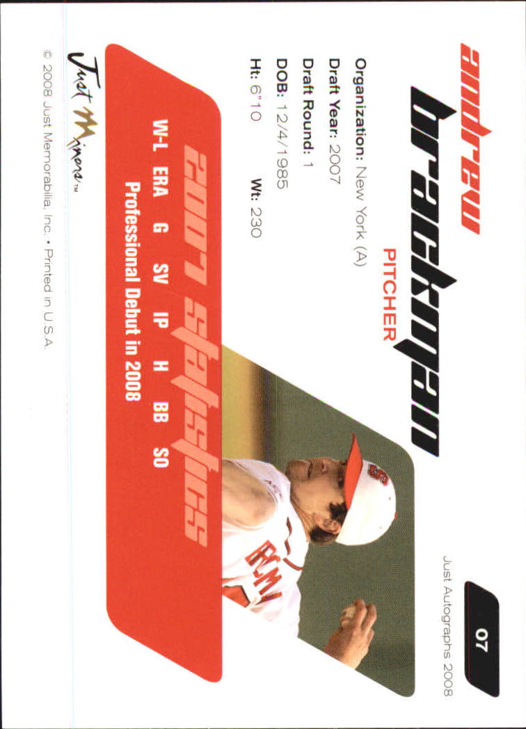 B6603- 2008 Just Autographs Baseball Card #s 1-80 -You Pick- 15+ FREE US SHIP - Picture 7 of 59