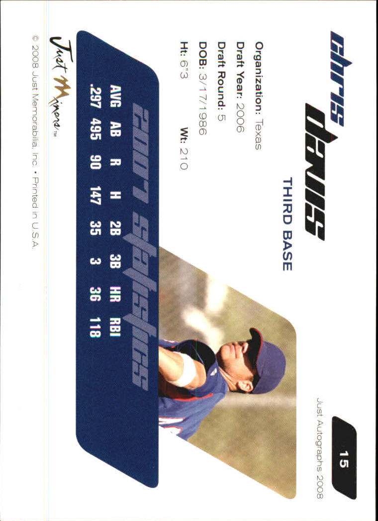 B6603- 2008 Just Autographs Baseball Card #s 1-80 -You Pick- 15+ FREE US SHIP - Picture 31 of 159