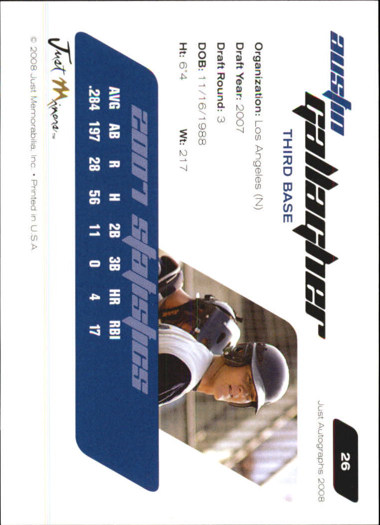 B6603- 2008 Just Autographs Baseball Card #s 1-80 -You Pick- 15+ FREE US SHIP - Picture 21 of 59