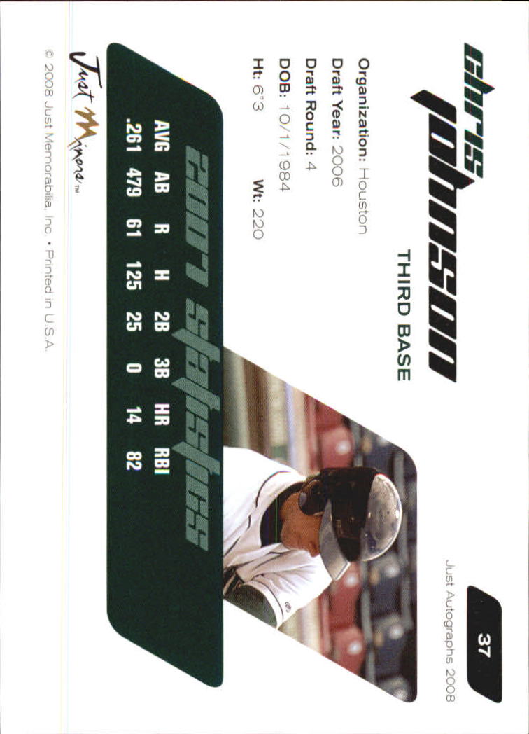 B6603- 2008 Just Autographs Baseball Card #s 1-80 -You Pick- 15+ FREE US SHIP - Picture 73 of 159