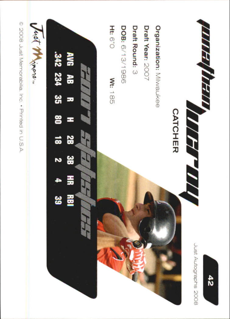 B6603- 2008 Just Autographs Baseball Card #s 1-80 -You Pick- 15+ FREE US SHIP - Picture 83 of 159