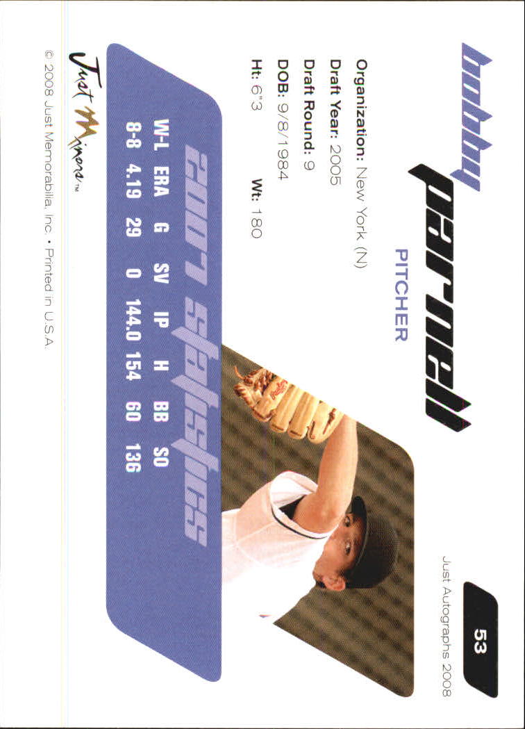 B6603- 2008 Just Autographs Baseball Card #s 1-80 -You Pick- 15+ FREE US SHIP - Picture 37 of 59