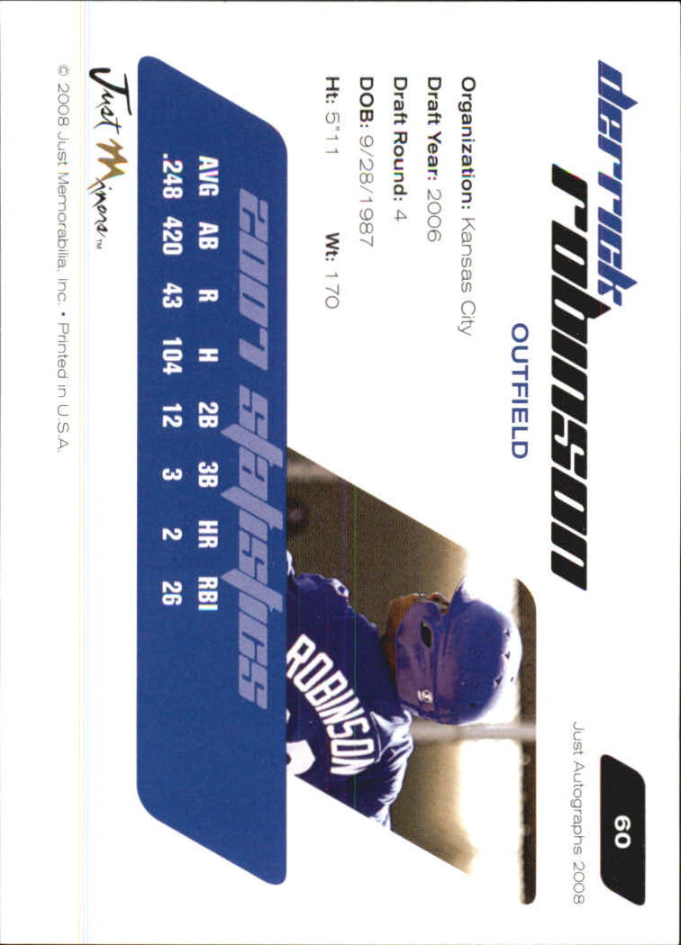 B6603- 2008 Just Autographs Baseball Card #s 1-80 -You Pick- 15+ FREE US SHIP - Picture 119 of 159