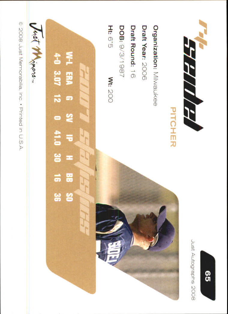 B6603- 2008 Just Autographs Baseball Card #s 1-80 -You Pick- 15+ FREE US SHIP - Picture 129 of 159