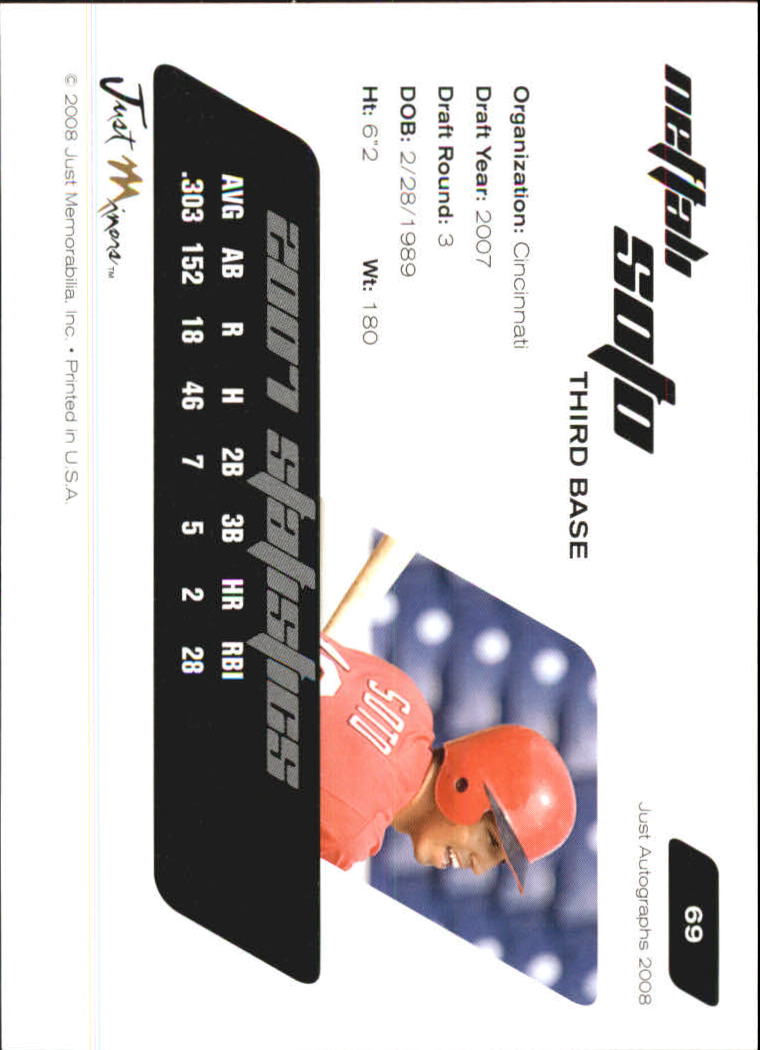 B6603- 2008 Just Autographs Baseball Card #s 1-80 -You Pick- 15+ FREE US SHIP - Picture 137 of 159