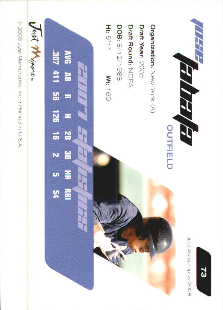 B6603- 2008 Just Autographs Baseball Card #s 1-80 -You Pick- 15+ FREE US SHIP - Picture 145 of 159