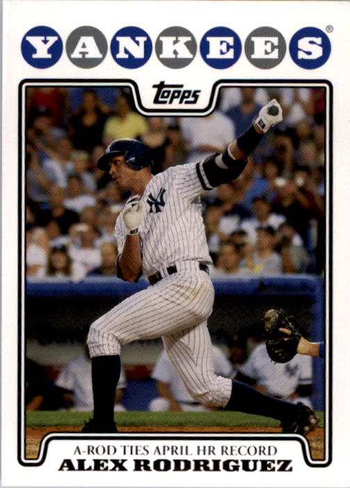 2008 Yankees Topps Gift Set #16 Alex Rodriguez/Ties April Home Run Record