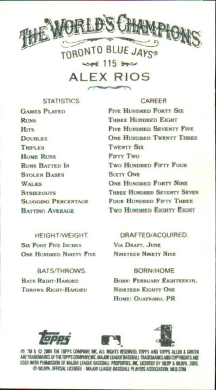 A1335- 2008 Topps Allen and Ginter Mini Black G1 -You Pick- 15+ FREE US SHIP - Picture 129 of 271