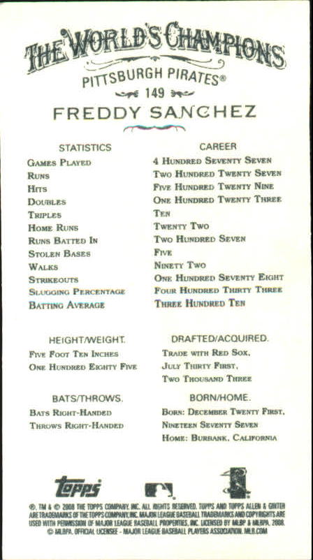 A1335- 2008 Topps Allen and Ginter Mini Black G1 -You Pick- 15+ FREE US SHIP - Picture 168 of 271