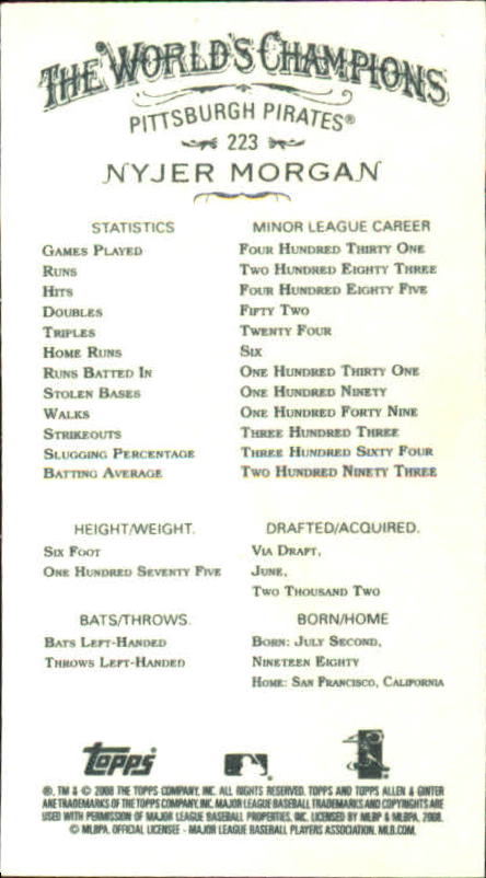 A1335- 2008 Topps Allen and Ginter Mini Black G1 -You Pick- 15+ FREE US SHIP - Picture 249 of 271