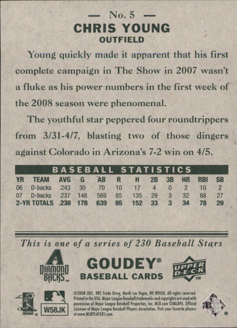A1813- 2008 Upper Deck Goudey BB Card #s 1-200 -You Pick- 15+ FREE US SHIP - Picture 11 of 387