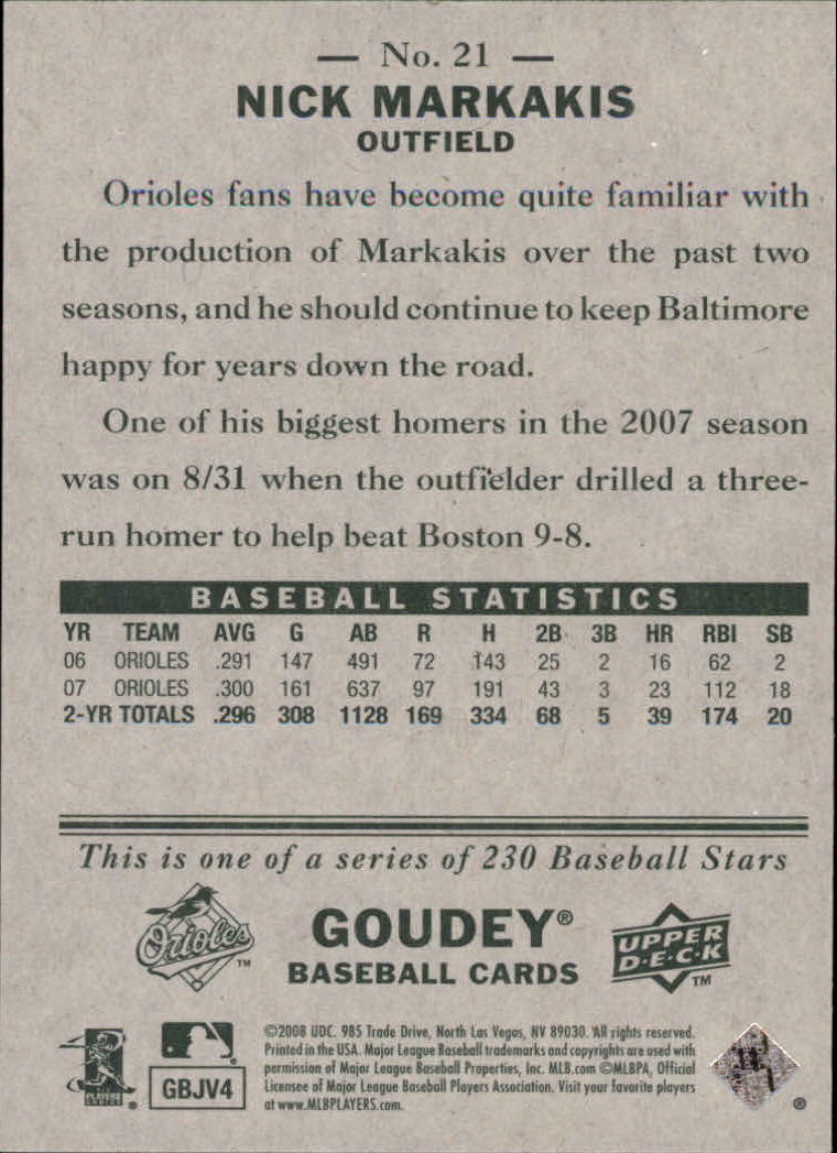 A1813- 2008 Upper Deck Goudey BB Card #s 1-200 -You Pick- 15+ FREE US SHIP - Picture 41 of 387
