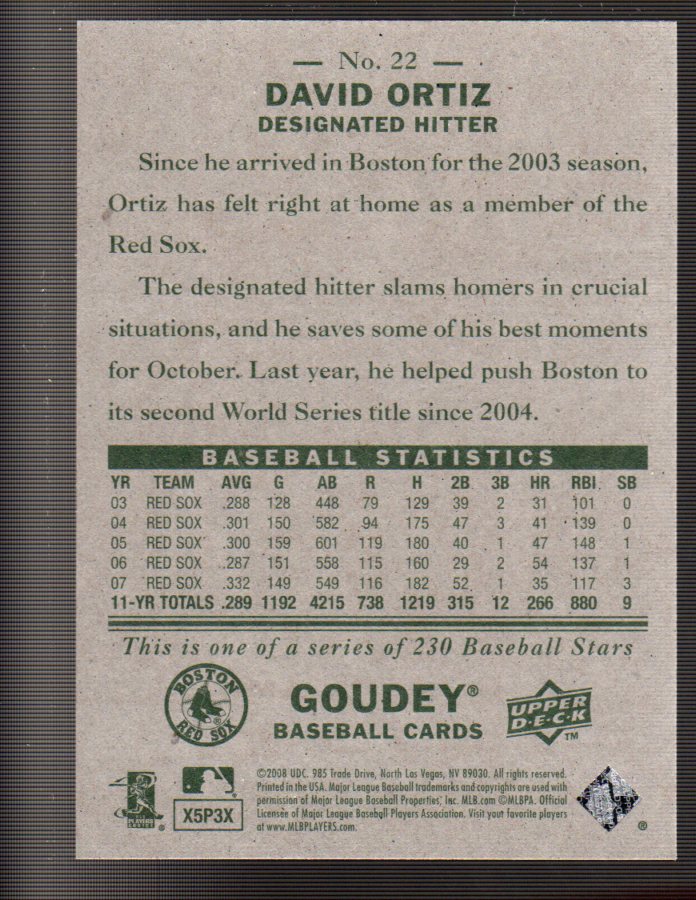 A1813- 2008 Upper Deck Goudey BB Card #s 1-200 -You Pick- 15+ FREE US SHIP - Picture 43 of 387