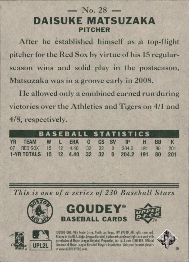 A1813- 2008 Upper Deck Goudey BB Card #s 1-200 -You Pick- 15+ FREE US SHIP - Picture 55 of 387
