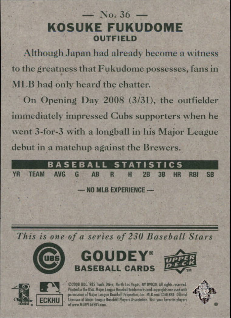 A1813- 2008 Upper Deck Goudey BB Card #s 1-200 -You Pick- 15+ FREE US SHIP - Picture 71 of 387