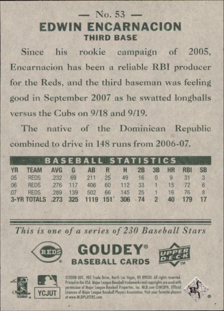 A1813- 2008 Upper Deck Goudey BB Card #s 1-200 -You Pick- 15+ FREE US SHIP - Picture 101 of 387