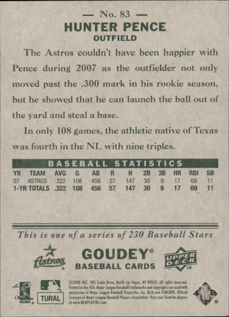 A1813- 2008 Upper Deck Goudey BB Card #s 1-200 -You Pick- 15+ FREE US SHIP - Picture 155 of 387