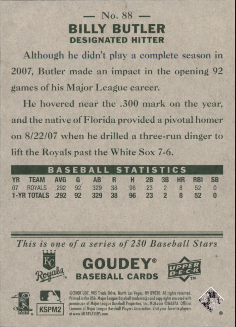 A1813- 2008 Upper Deck Goudey BB Card #s 1-200 -You Pick- 15+ FREE US SHIP - Picture 165 of 387