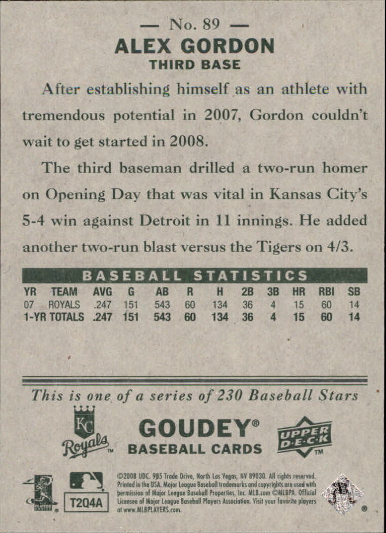 A1813- 2008 Upper Deck Goudey BB Card #s 1-200 -You Pick- 15+ FREE US SHIP - Picture 167 of 387