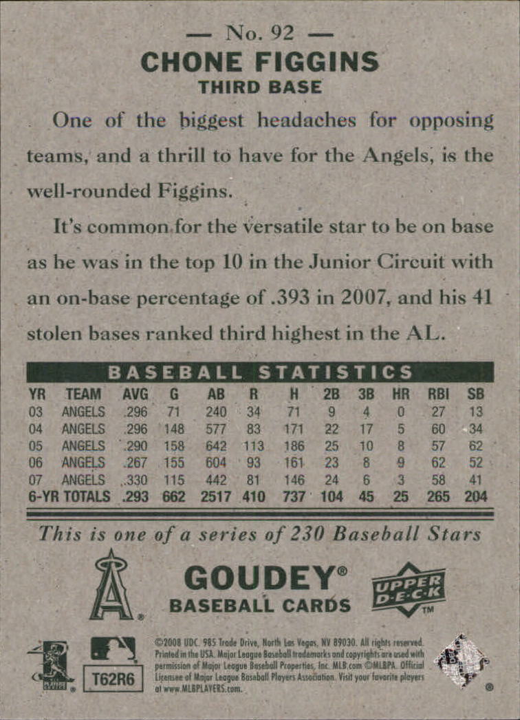 A1813- 2008 Upper Deck Goudey BB Card #s 1-200 -You Pick- 15+ FREE US SHIP - Picture 173 of 387