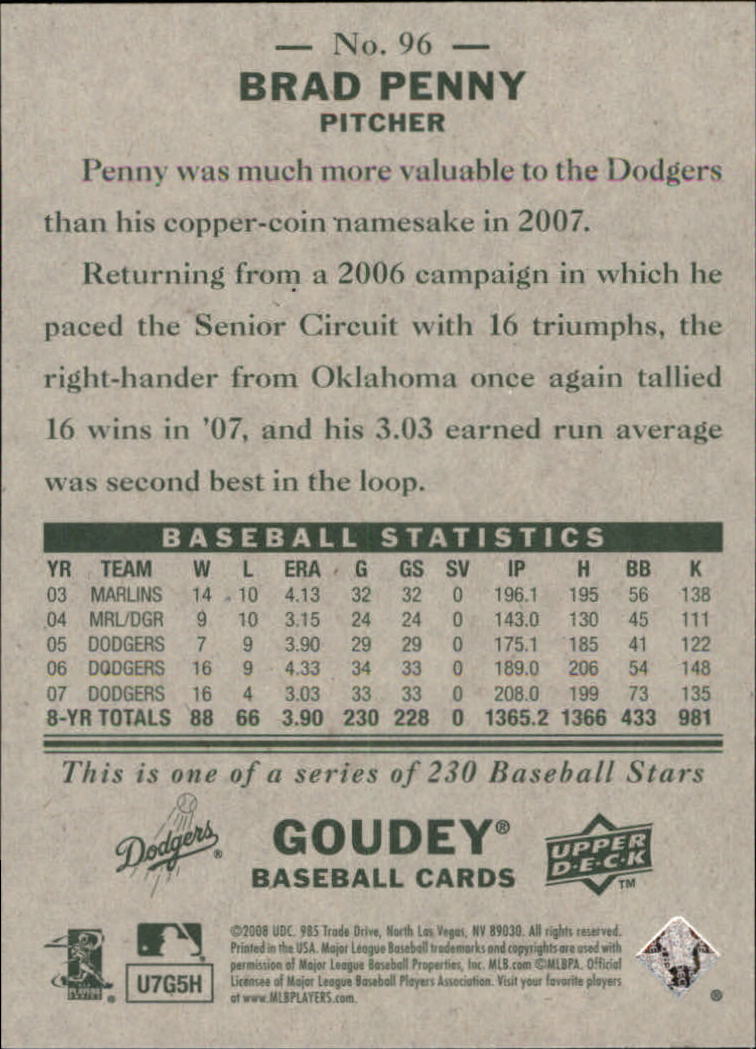 A1813- 2008 Upper Deck Goudey BB Card #s 1-200 -You Pick- 15+ FREE US SHIP - Picture 181 of 387