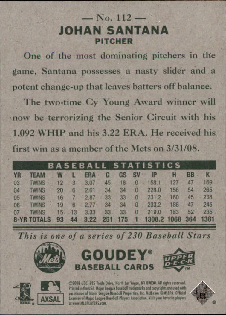 A1813- 2008 Upper Deck Goudey BB Card #s 1-200 -You Pick- 15+ FREE US SHIP - Picture 213 of 387