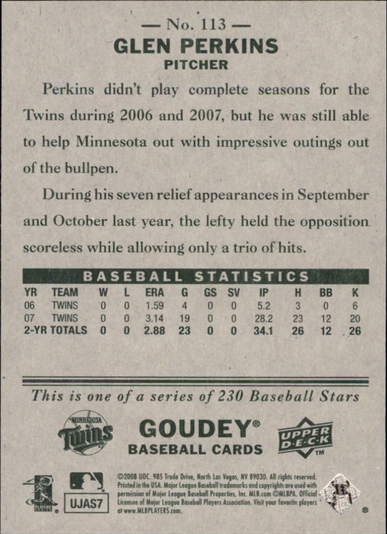 A1813- 2008 Upper Deck Goudey BB Card #s 1-200 -You Pick- 15+ FREE US SHIP - Picture 215 of 387