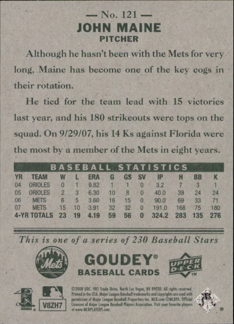 A1813- 2008 Upper Deck Goudey BB Card #s 1-200 -You Pick- 15+ FREE US SHIP - Picture 231 of 387