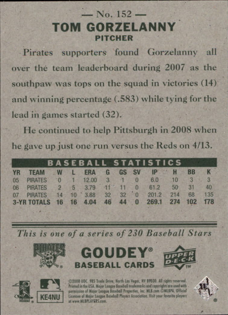 A1813- 2008 Upper Deck Goudey BB Card #s 1-200 -You Pick- 15+ FREE US SHIP - Picture 291 of 387