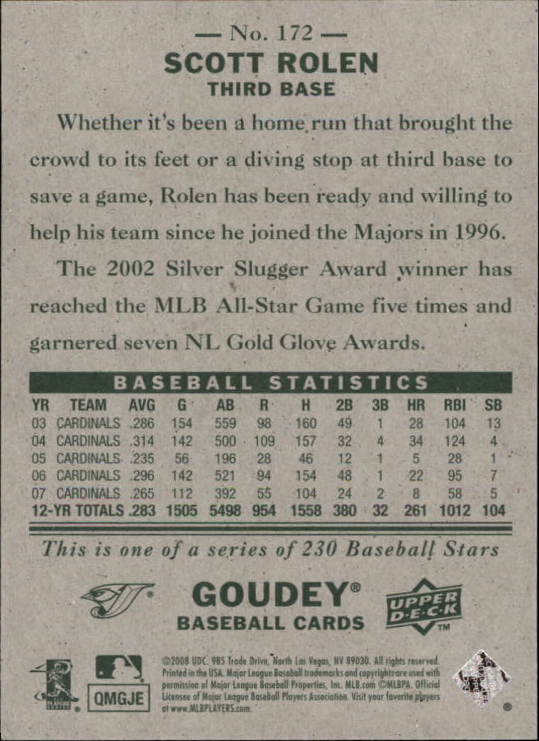 A1813- 2008 Upper Deck Goudey BB Card #s 1-200 -You Pick- 15+ FREE US SHIP - Picture 331 of 387