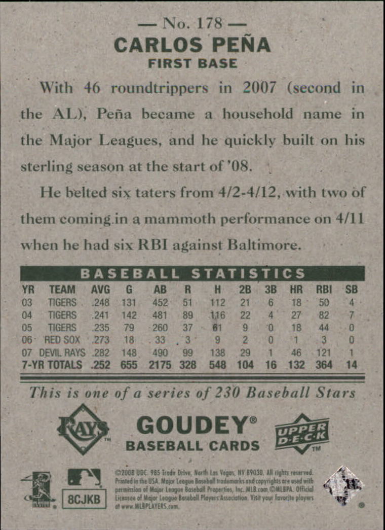 A1813- 2008 Upper Deck Goudey BB Card #s 1-200 -You Pick- 15+ FREE US SHIP - Picture 343 of 387