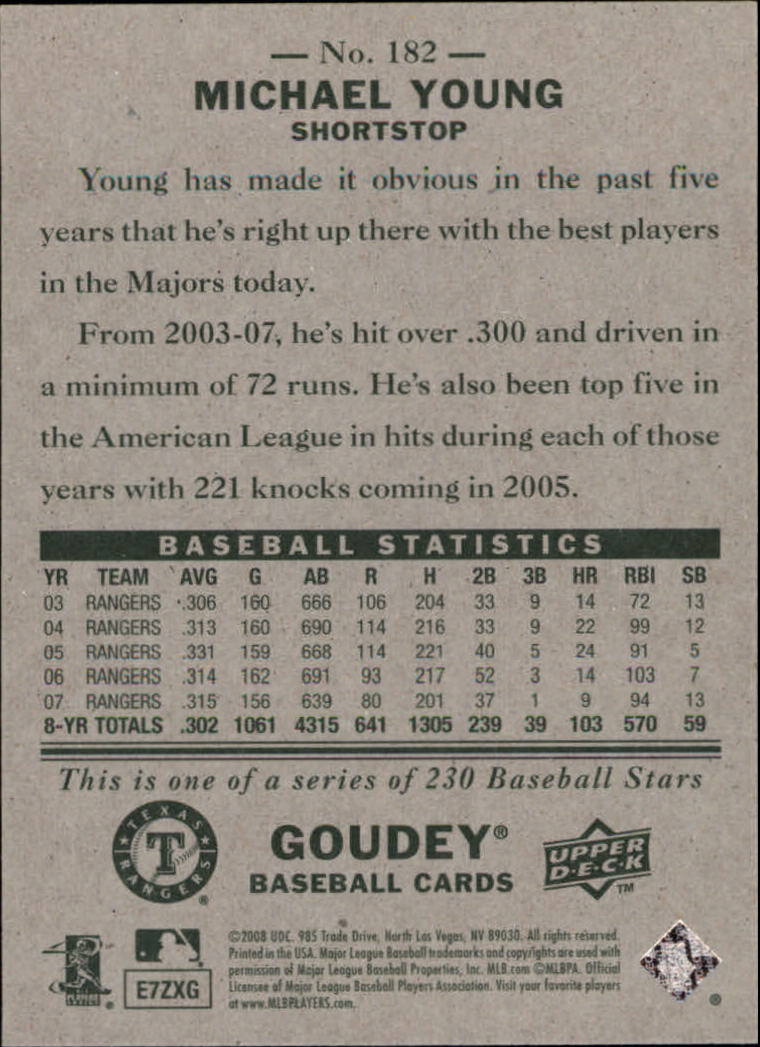 A1813- 2008 Upper Deck Goudey BB Card #s 1-200 -You Pick- 15+ FREE US SHIP - Picture 351 of 387