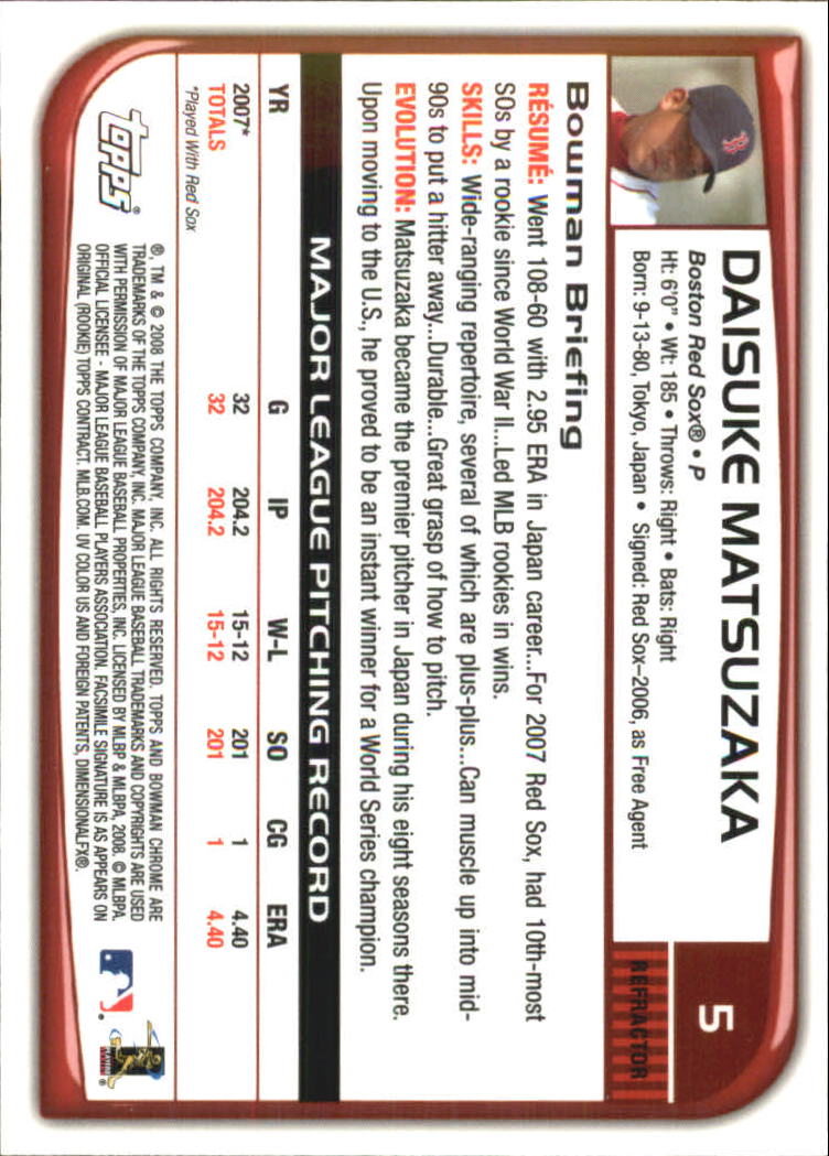 B1057- 2008 Bowman Chrome Refractors BB #s 1-220 -You Pick- 15+ FREE US SHIP - Picture 9 of 329