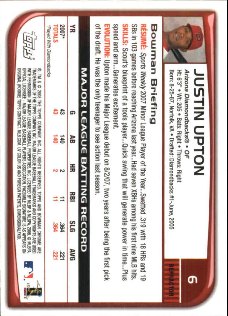 B1057- 2008 Bowman Chrome Refractors BB #s 1-220 -You Pick- 15+ FREE US SHIP - Picture 11 of 329