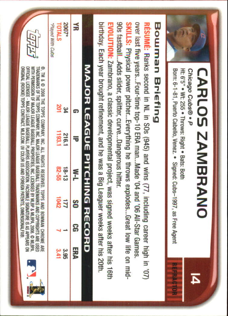 B1057- 2008 Bowman Chrome Refractors BB #s 1-220 -You Pick- 15+ FREE US SHIP - Picture 23 of 329