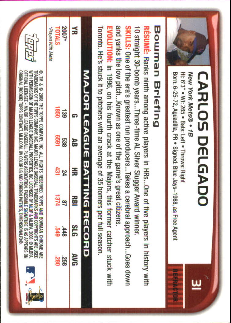 B1057- 2008 Bowman Chrome Refractors BB #s 1-220 -You Pick- 15+ FREE US SHIP - Picture 47 of 329