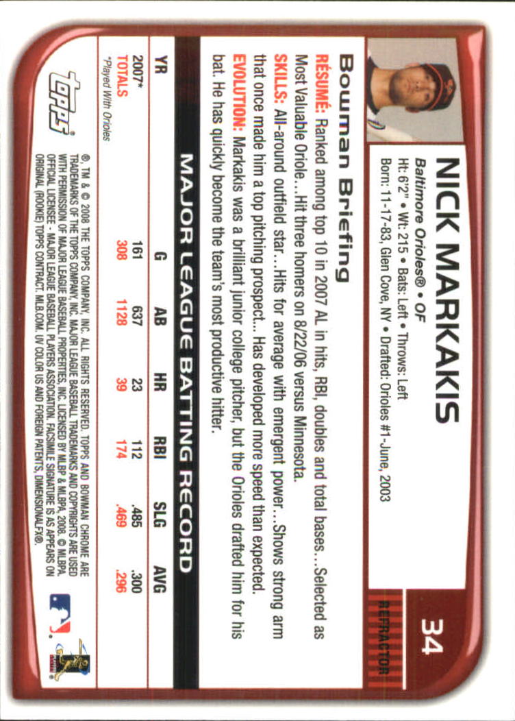 B1057- 2008 Bowman Chrome Refractors BB #s 1-220 -You Pick- 15+ FREE US SHIP - Picture 51 of 329