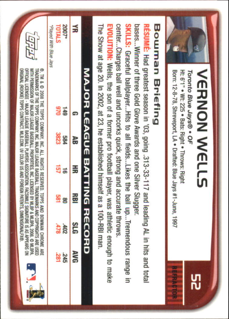 B1057- 2008 Bowman Chrome Refractors BB #s 1-220 -You Pick- 15+ FREE US SHIP - Picture 75 of 329