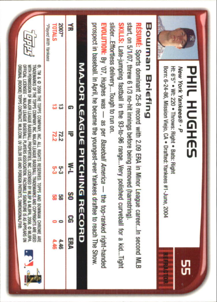 B1057- 2008 Bowman Chrome Refractors BB #s 1-220 -You Pick- 15+ FREE US SHIP - Picture 81 of 329