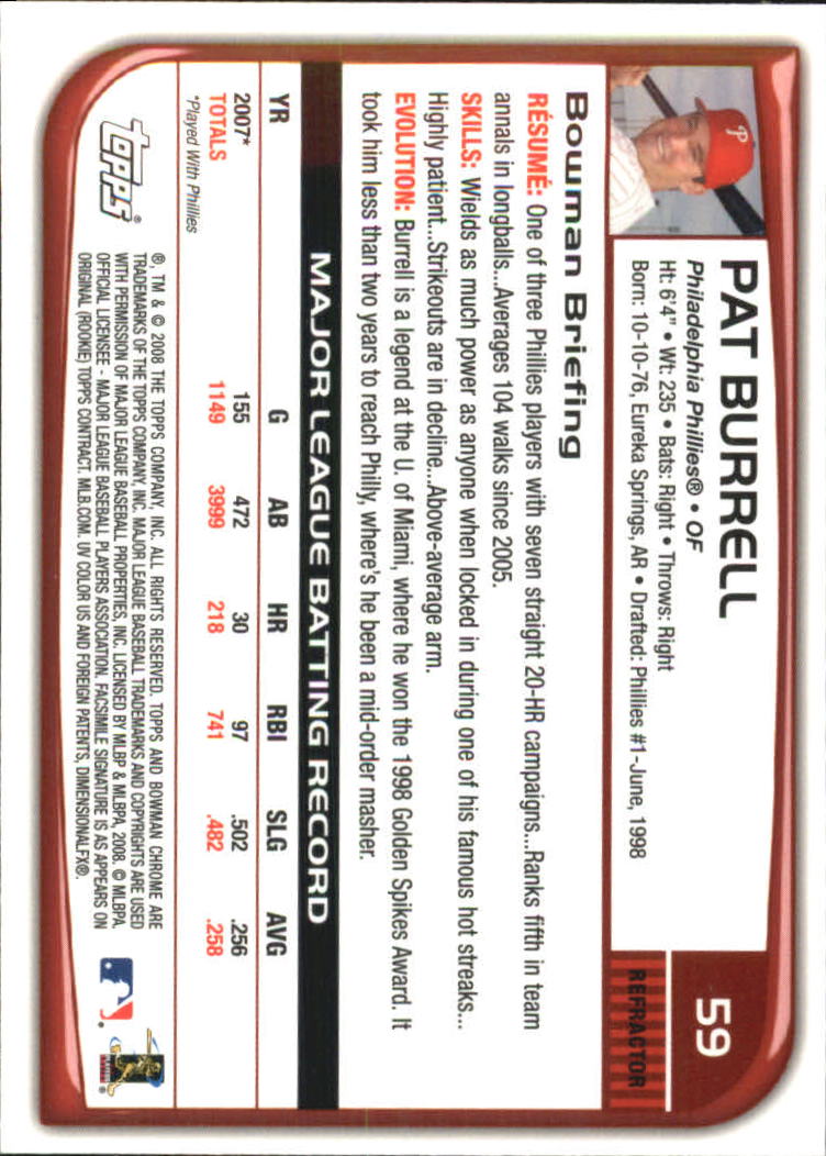 B1057- 2008 Bowman Chrome Refractors BB #s 1-220 -You Pick- 15+ FREE US SHIP - Picture 87 of 329