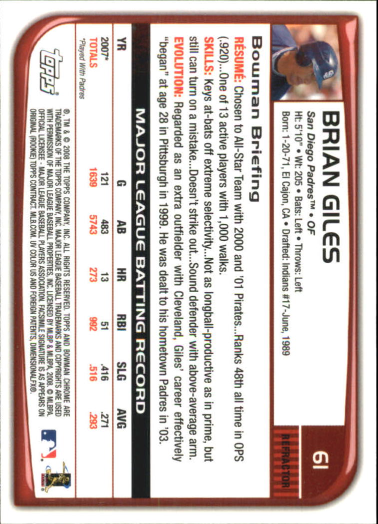 B1057- 2008 Bowman Chrome Refractors BB #s 1-220 -You Pick- 15+ FREE US SHIP - Picture 91 of 329