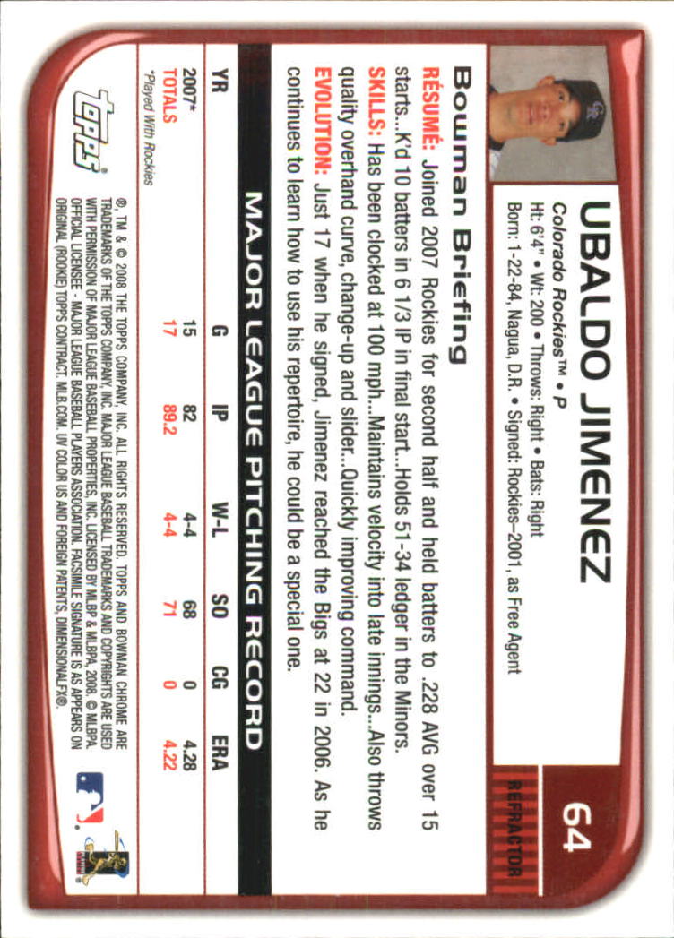 B1057- 2008 Bowman Chrome Refractors BB #s 1-220 -You Pick- 15+ FREE US SHIP - Picture 97 of 329