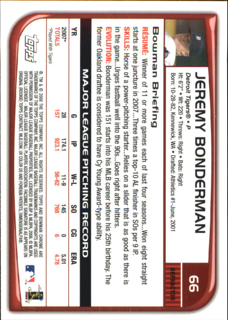 B1057- 2008 Bowman Chrome Refractors BB #s 1-220 -You Pick- 15+ FREE US SHIP - Picture 99 of 329