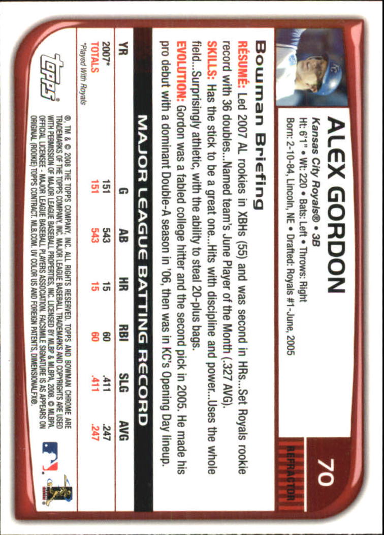 B1057- 2008 Bowman Chrome Refractors BB #s 1-220 -You Pick- 15+ FREE US SHIP - Picture 105 of 329